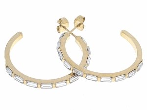 gold earrings made of stainless steel