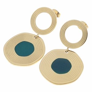 gold earrings made of stainless steel