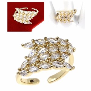 gold ring 17,00mm. gold-plated engagement xuping