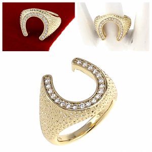 gold ring 18,60mm. gold-plated engagement xuping 