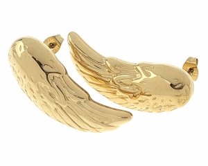 gold earrings made of stainless steel