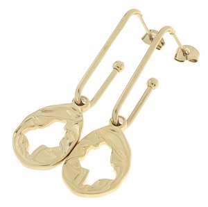 gold earrings made of stainless steel
