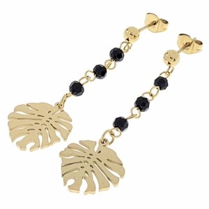 gold earrings made of stainless steel