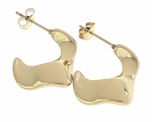 gold earrings made of stainless steel