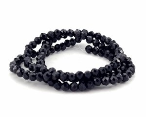 Glass beads faceted strands