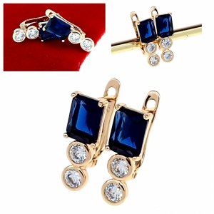 exclusive swarovski gold-plated earrings