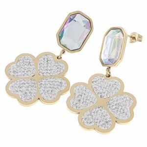 gold earrings made of stainless steel