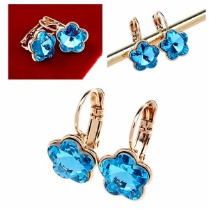 exclusive swarovski gold-plated earrings