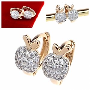 exclusive swarovski gold-plated earrings