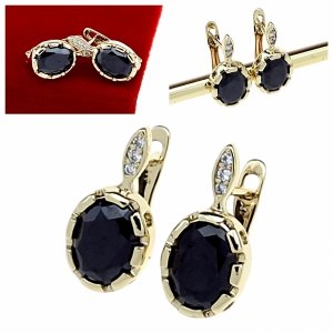 gold plated earrings with exclusive cubic zirconia