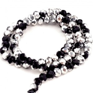 Glass beads faceted strands
