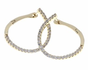 gold plated earrings with exclusive cubic zirconia