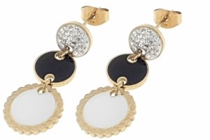 gold earrings made of stainless steel
