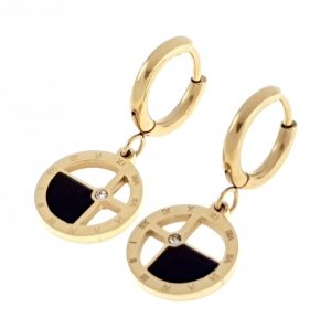 gold earrings made of stainless steel