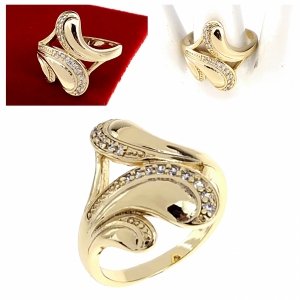gold ring 18,60mm. gold-plated engagement xuping 