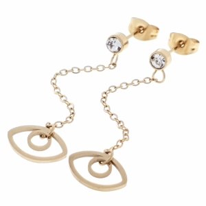 gold earrings made of stainless steel