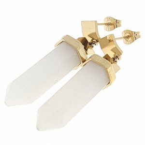 gold earrings made of stainless steel