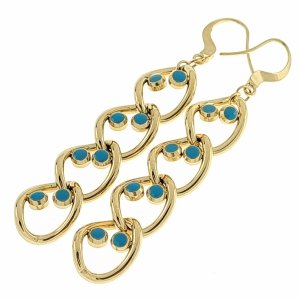gold earrings made of stainless steel