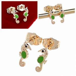 gold plated earrings with exclusive cubic zirconia