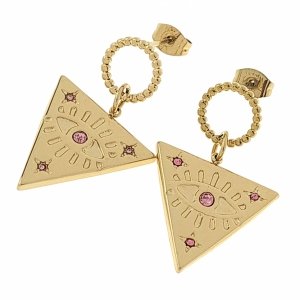 gold earrings made of stainless steel