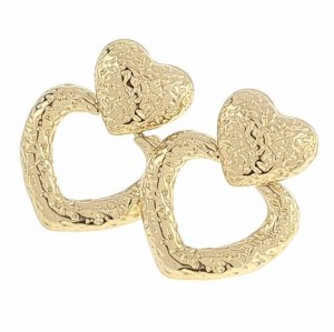 gold earrings made of stainless steel