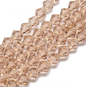 Glass beads faceted strands