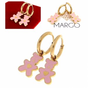 gold earrings made of stainless steel