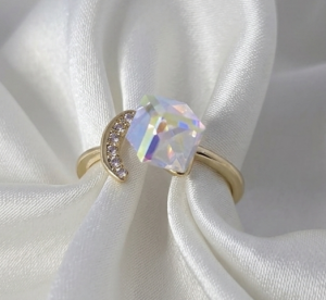 ring 18,30mm gold stainless steel