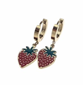 gold earrings made of stainless steel