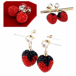 gold plated earrings with exclusive cubic zirconia