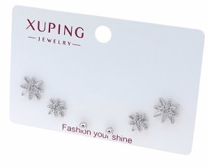 gold plated earrings with exclusive cubic zirconia