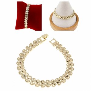 gold bracelet for a gold-plated leg 