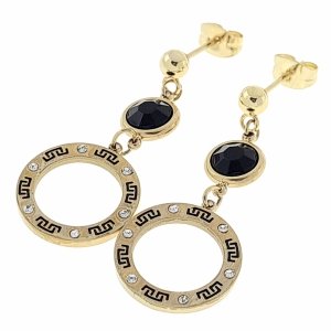 gold earrings made of stainless steel