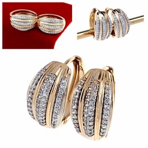 exclusive swarovski gold-plated earrings