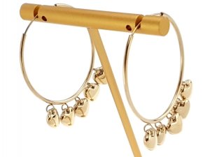gold earrings made of stainless steel