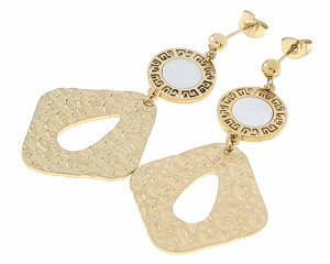 gold earrings made of stainless steel