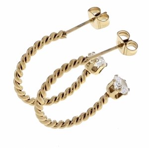 gold earrings made of stainless steel