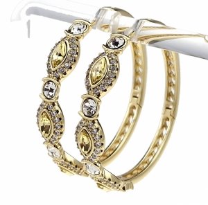 gold plated earrings with exclusive cubic zirconia