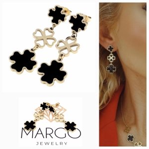 gold earrings made of stainless steel