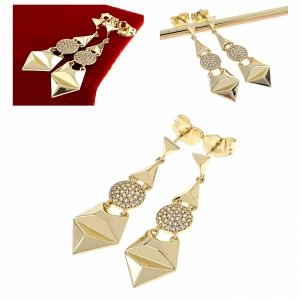 gold plated earrings with exclusive cubic zirconia 