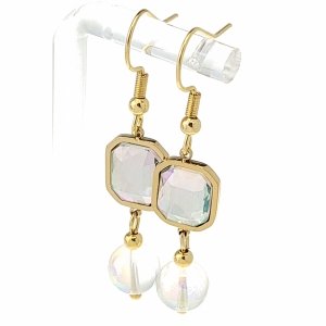 gold earrings made of stainless steel