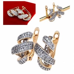 exclusive swarovski gold-plated earrings