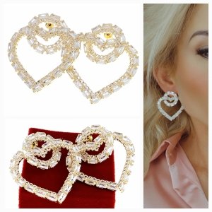 gold plated earrings with exclusive cubic zirconia