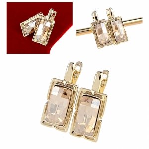 gold plated earrings with exclusive cubic zirconia