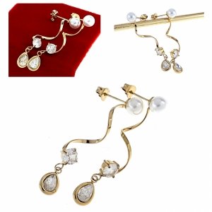 gold earrings made of stainless steel 