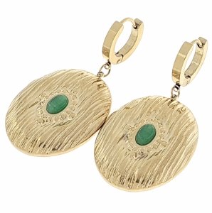gold earrings made of stainless steel