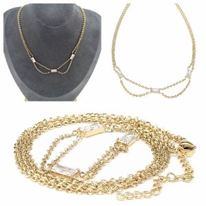 GOLD CHAIN NECKLACE celebrity STAINLESS STEEL