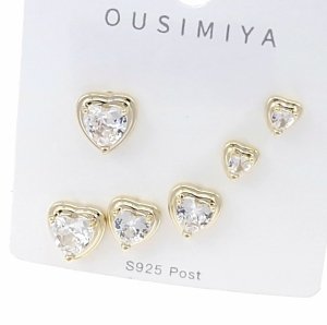 gold plated earrings with exclusive cubic zirconia