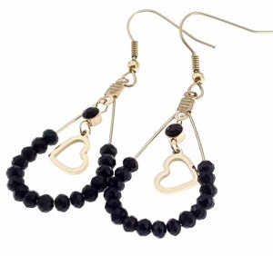 gold earrings made of stainless steel