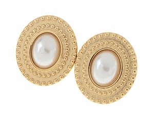 gold plated earrings with exclusive cubic zirconia